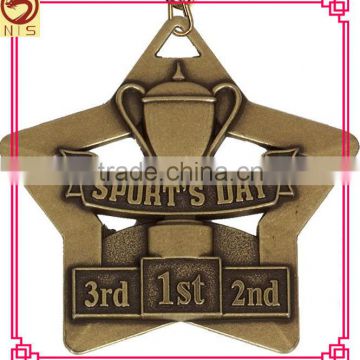 custom star shaped medal