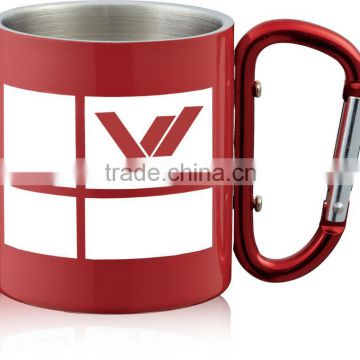 Double wall stainless steel Beer mug/cup/ tankard with handle