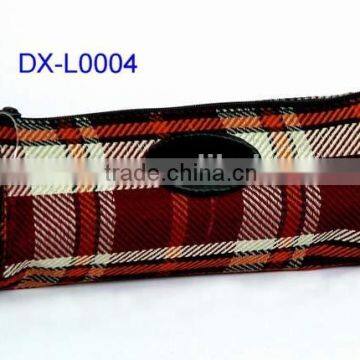 Zipper pencil case with compartment round zipper case