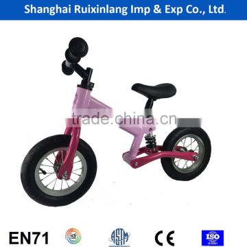 high quality light weight EU standard 10/12 inch kids balance bike/running bike with air tire