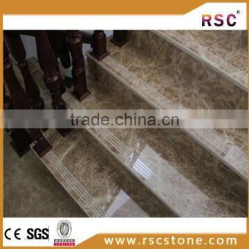 home decorative light emperador marble stair step