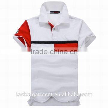 Block Color Mens Two Button Short Sleeve Polo Shirts