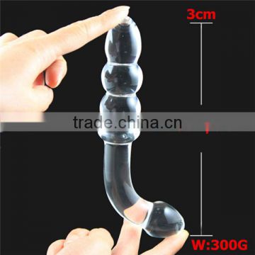 20.5cm Double glass dildos for women anal beads Anal plug Sex Toys Prostate Massager yapay penis