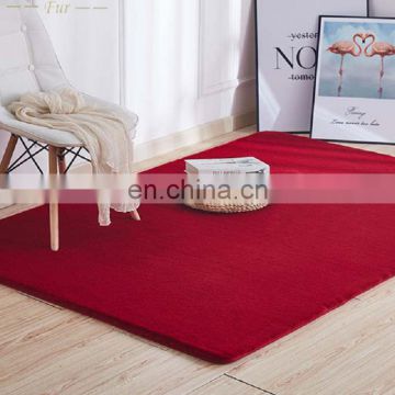 Eco soft polyester rabbit fake fur floor rug