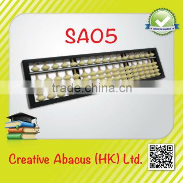 17 Rods Plastic Frame special design white beads educational Chinese Abacus