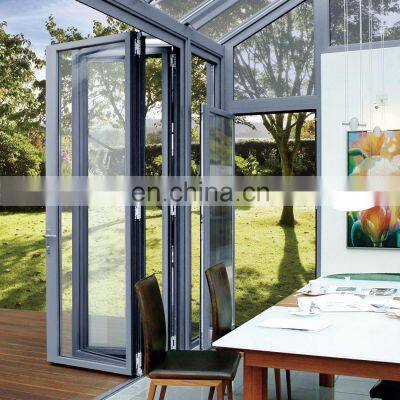 Generous design double glass folding door/accordion door