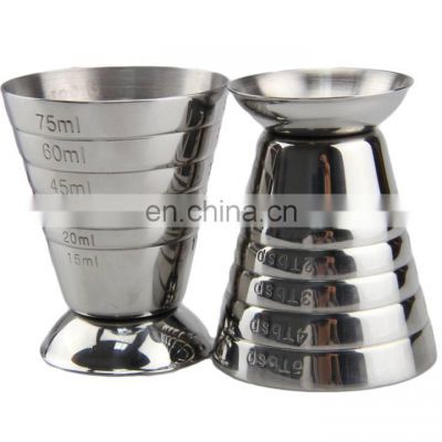 Latest Tools Shot American Slanted Japanese Style Measuring Cup Cocktail Bartender Jigger