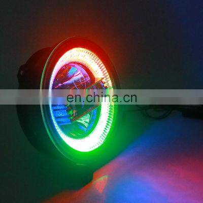 JL1169 RGB RING JL HEAD LAMP Headlight FOR JEEP FOR Wrangler JL 2018+ Driving lights Lighting Ring with rgb Ring LANTSUN