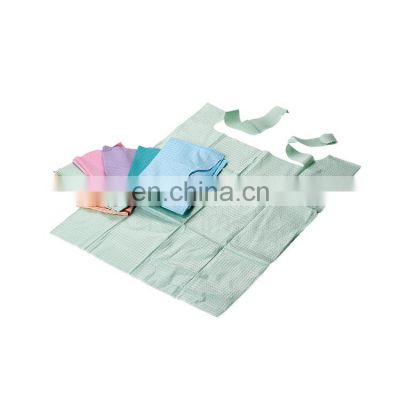 Dental instruments disposable bib apron medical 3ply disposable custom dental bibs manufacture with hole