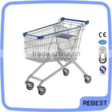 Steel material shopping cart type used shopping trolley