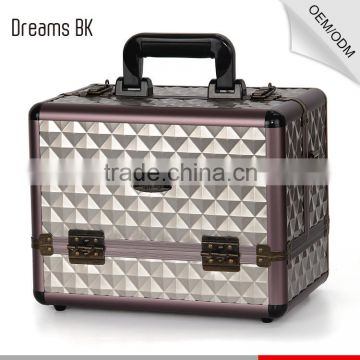 Professional Aluminum Cosmetic Make up Train Case / Drawer Trays