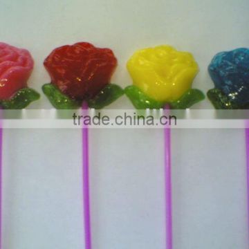 colorful rose shape lollipop