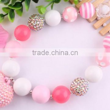 Look!! 2015 Latest Wholesale popular chunky beads necklace/large big red bead necklace