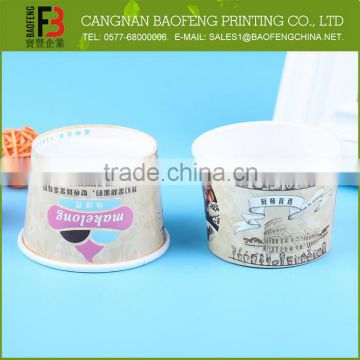 Custom Printed China Supplies Single Serve Ice Cream Cups