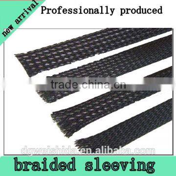 Carbon fiber braided nylon sleeve for light-fixture