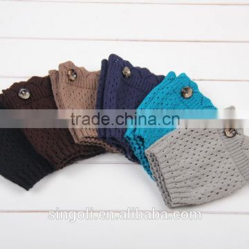 Tredny 2015 dot with button Knit boot cuffs