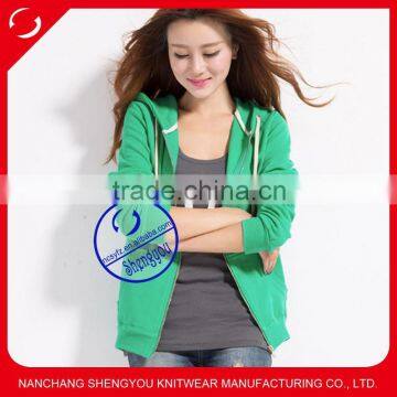 2015 high quality custom zipper-up hoodies sweatshirts china supplier