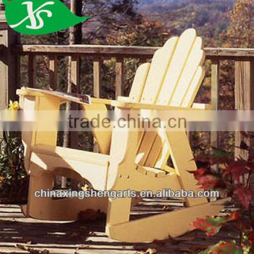 Wooden adirondack rocking chair