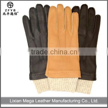 Men's Dress Deerskin Leather Gloves with Cashmere Lining