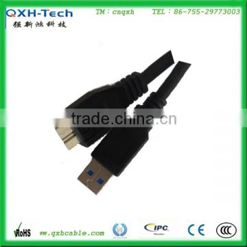 UL2725 Black Male to Micro10pin USB Cable 3.0 High Speed factory price