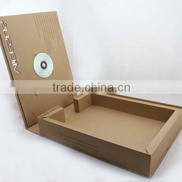 Recycled kraft paper box for book and CD packaging