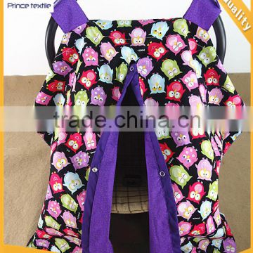 Baby Canopy Infant Owl With Purple Open Sun Protection Car Seat Cover