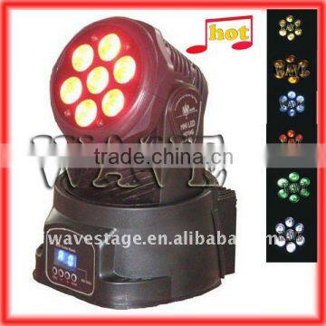 HOT RGBA/W 7 pcs 4 in 1 10w leds led stage moving head light WLEDM-17