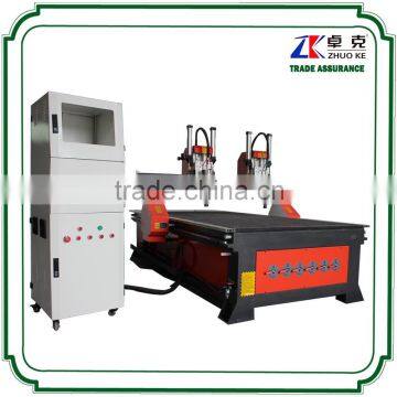 two 5.5KW Spindle computer control box wood cutting machine with Vacuum system ZKM-1325A-2