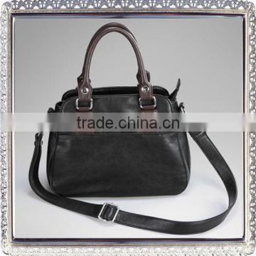 2016 most fashionable trend classic black handbag, unisex genuine leather bag