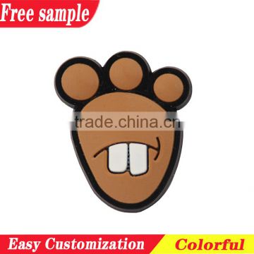 Footprint design lovely style PVC soft charms