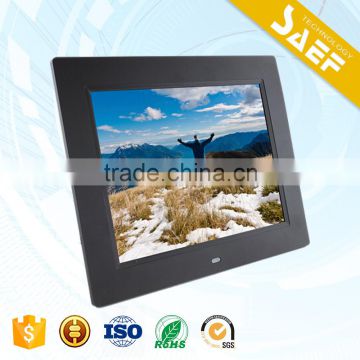 2017 new digital photo frame with 800*600/1024*768 resolution 8 inch digital photo frame on hot sales