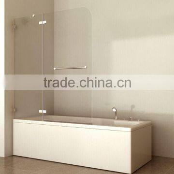 T1233 high quality Folding Bathtub Frameless Tempered Glass shower aluminium bathroom doors