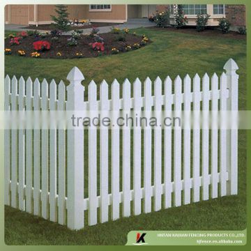 PVC white picket fence