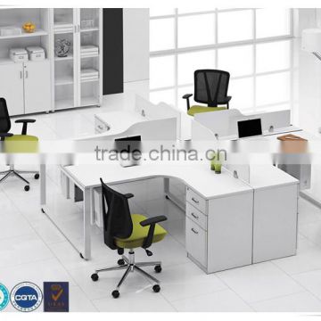 Factory price luxurious 4 seat panel office workstation cubicle