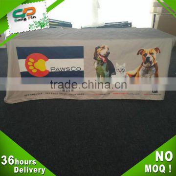 Whosale polyester Rectangular type table cover with logo
