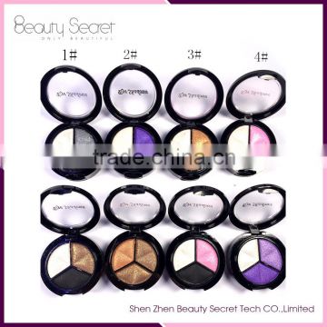 Kiss beauty cosmetics 3 colors matte eyeshadow for girls