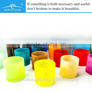 cheap cylinder color mercury empty colored wedding centerpiece home decor tealight insert candle holder