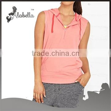Pullover women Sleeveless hoodie Athletic pullover