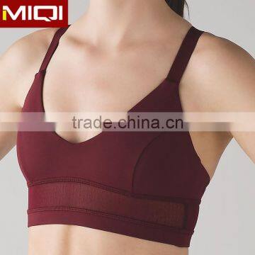 New design fashion sports bra with mesh sports bra forwomen gym clothing