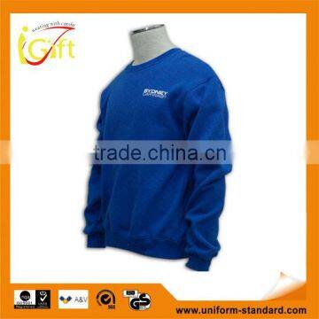 Great workmanship blue thick fleece pullover crewneck sweatshirt