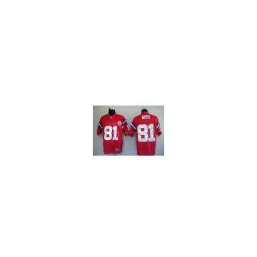 NFL Jerseys Patriots #81 Moss red with 50th patch with 48-54size