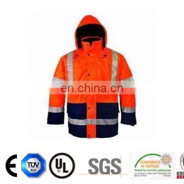 3 in 1 reflective tape winter safety coat
