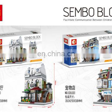 good qualtiy newest big street house 4 min 1 building block sembo block toy