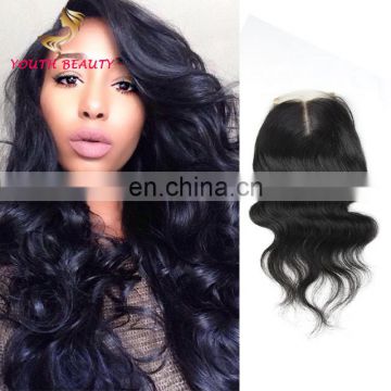 Youth Beauty Hair top quality brazilian virgin human 9A grade hair body wave lace closure wholesale price full cuticle