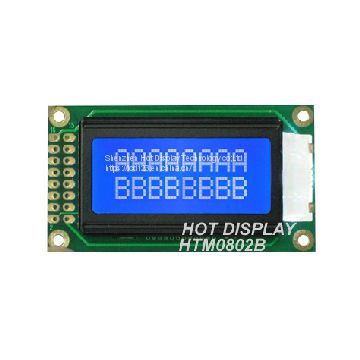 8*2dots  Character  LCD  Module    STN-Blue, Negative, and transmissive