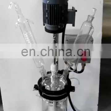 Chemical Jacketed Glass Reactor Industry Teflon Lined Glass Reactor 5L