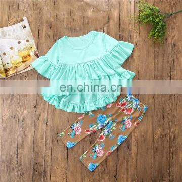 Fancy Floral Baby Clothes Wholesale Baby Girls Boutique Clothing Sets