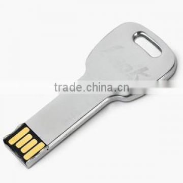 Top Selling High Quality Metal USD, Key Shaped Sweivel Flash Drive