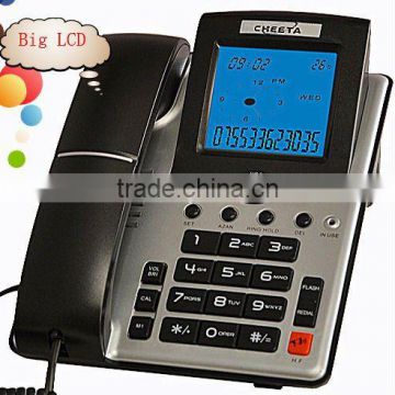 Big LCD Caller ID Phone , Corded Line Telephone Model