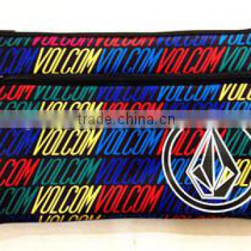 custom neoprene pencil case, two-layer pockets, large capacity, promotional pencil case